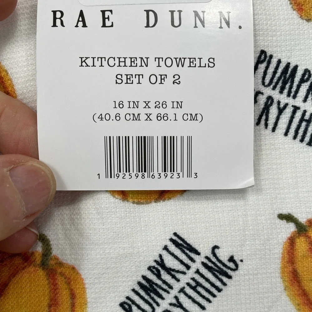 NEW Rae Dunn PUMPKIN EVERYTHING Kitchen Towel Set